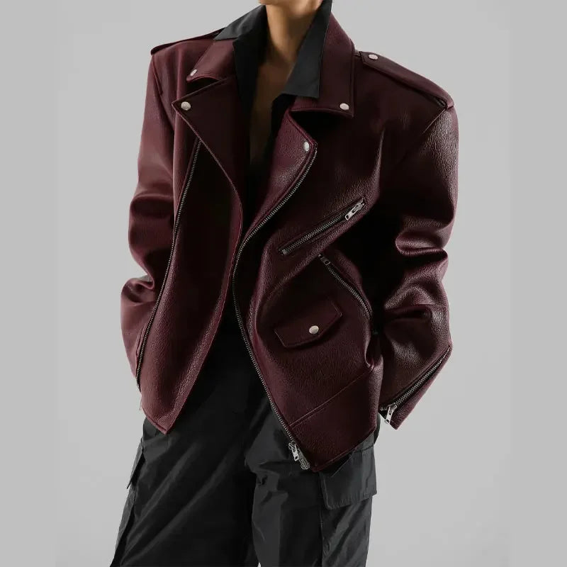 Leather Jacket Burgundy
