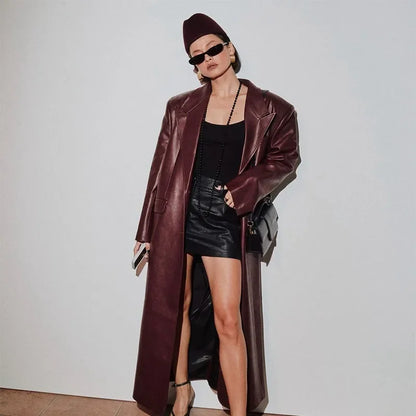 Leather Jacket Burgundy