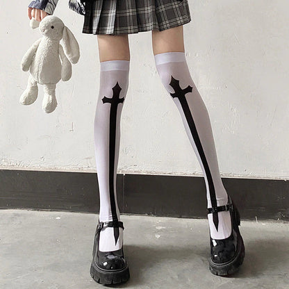 Knee Socks With Crosses