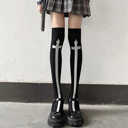 Knee Socks With Crosses