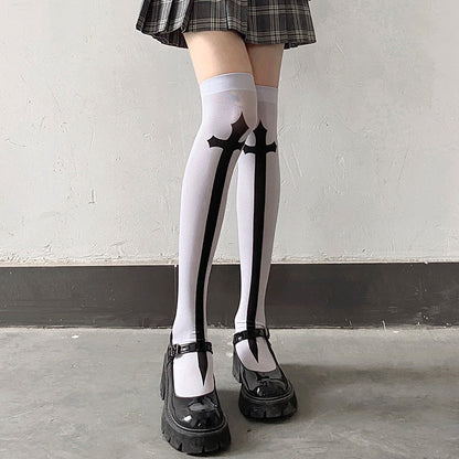 Knee Socks With Crosses