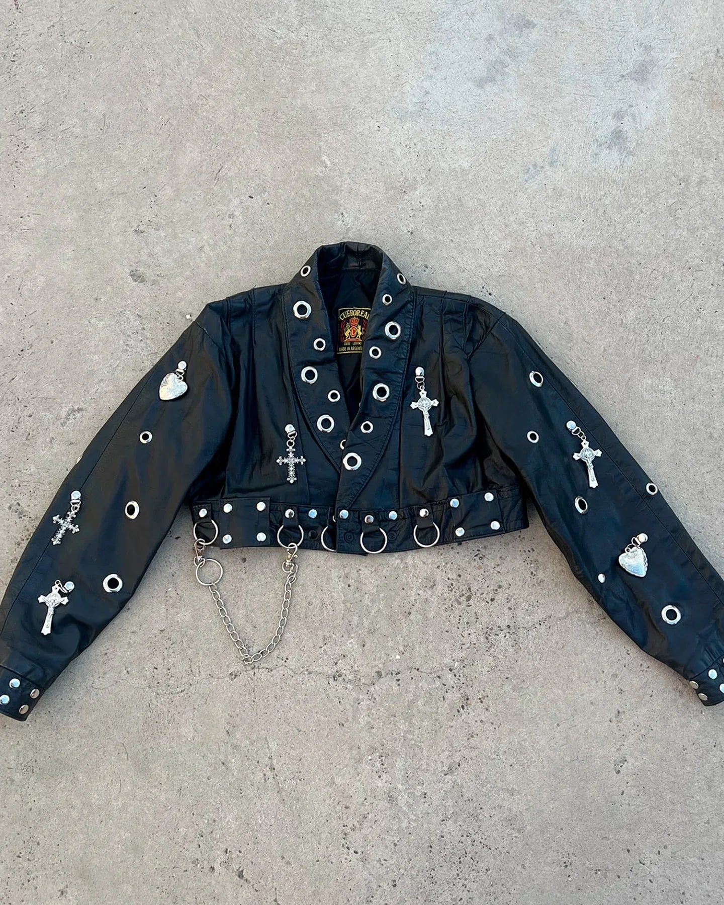 Gothic Leather Jacket Black