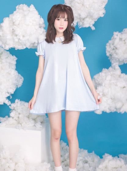 Dracula Color Girl Puff Sleeve Dress
