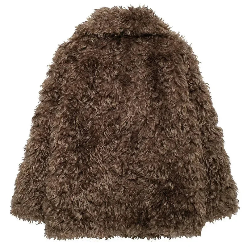 Fluffy Overcoat Brown