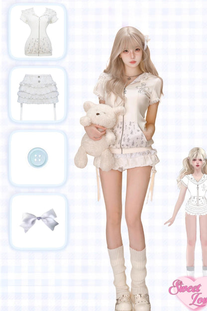 Sweet and Spicy Rabbit Sweatshirt Set