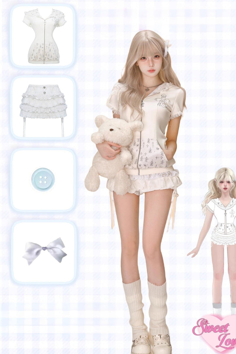 Sweet and Spicy Rabbit Sweatshirt Set