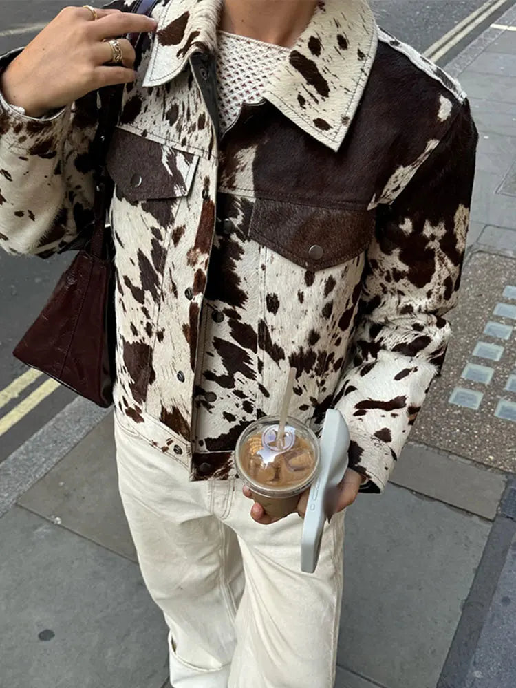 Printed Jacket Beige