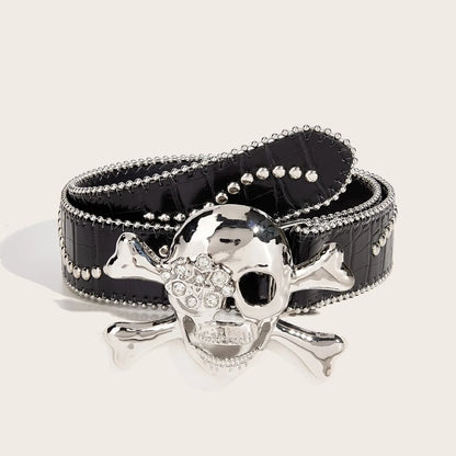 Skull Belt Black