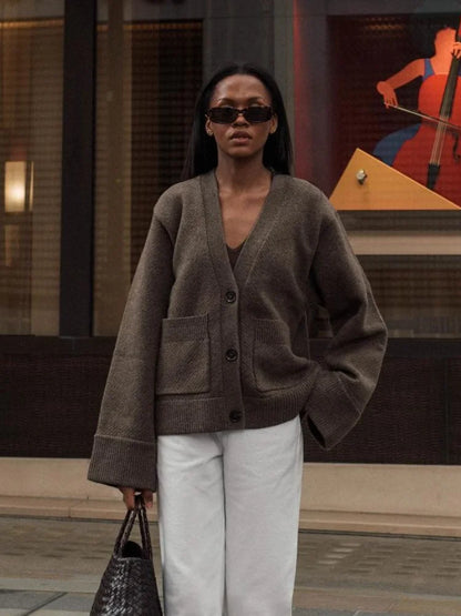 Knitted Cardigan Brown