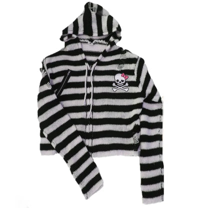 Knitted Skull Hoodie