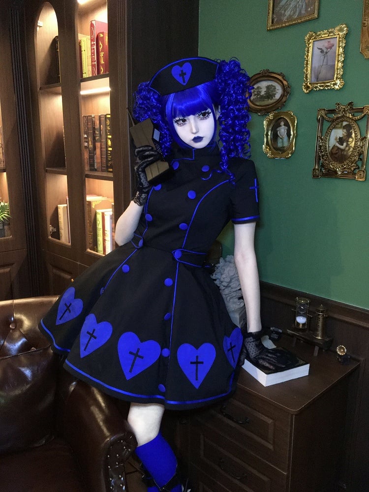[pre-order Deadline: May 4] Heart Cross Nurse Cosplay Lolita Dress