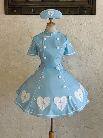 [pre-order Deadline: May 4] Heart Cross Nurse Cosplay Lolita Dress