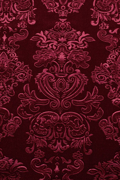 Long Sleeves Embossed Velvet Print Gothic Blouse 2 Colors