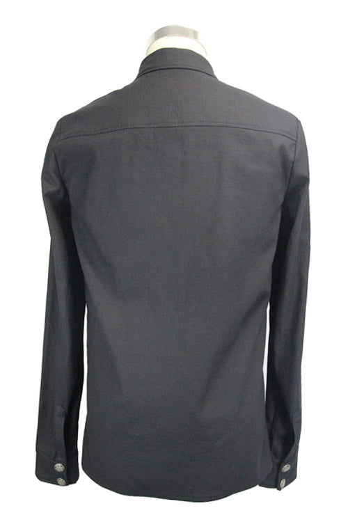 Black Cotton Long Sleeves Punk Blouse