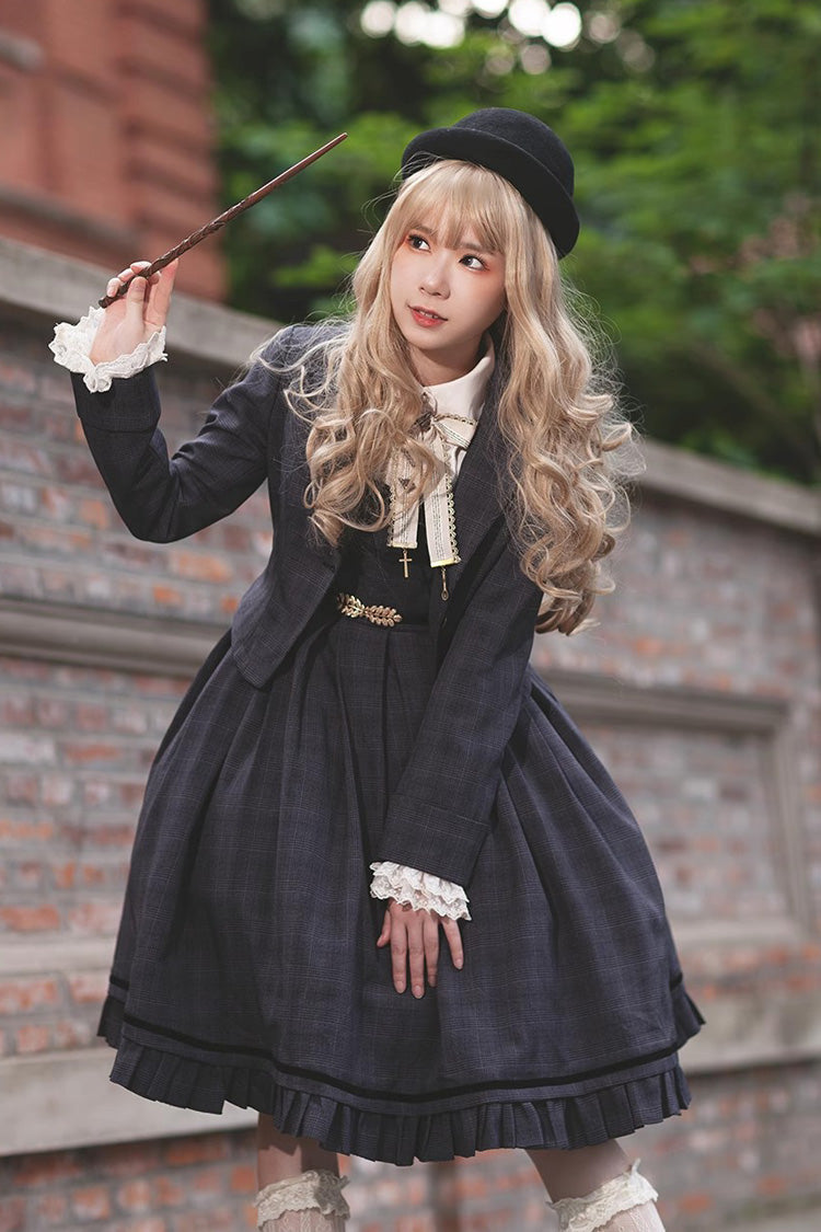 Princess Lost in the Fog Ruffle College Style Classic Lolita Jsk Dress 2 Colors