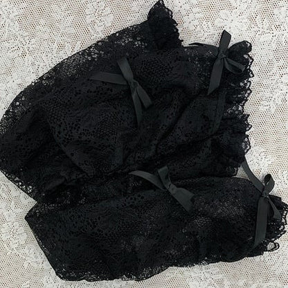 [reservation Deadline: May 15] Black Pinstripe Lace Cape Design Thai Collar Dress Suit Full Set + Accessories