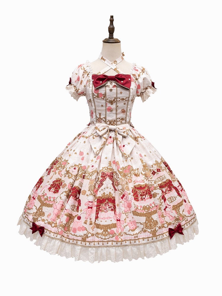 [pre-order Deadline: April 26] Retro Romance Sweet Lolita Ribbon Cake Print Series Accessories