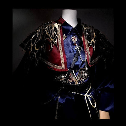 [pre-order] Dark Fantasy Embroidery Cape + Shirt + Corset Train + Pants/skirt Complete Set + Full Set