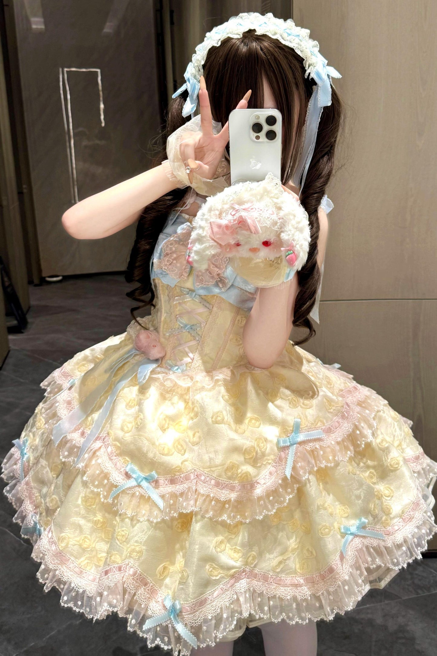 [pre-order] Candy Color Dreamy Doll Lolita Dress + Hair Accessories