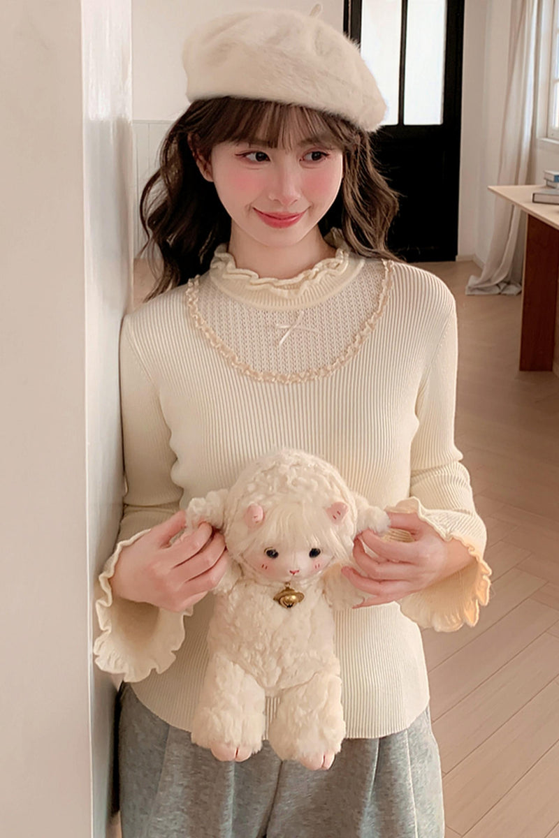 Lace Trim Ribbon Top