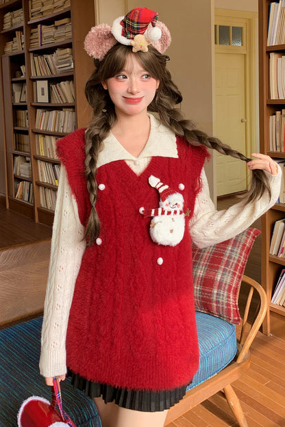 Sweet Winter Knit Vest + Sweater