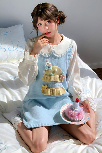 Mori Girl Knitted Vest + Dress