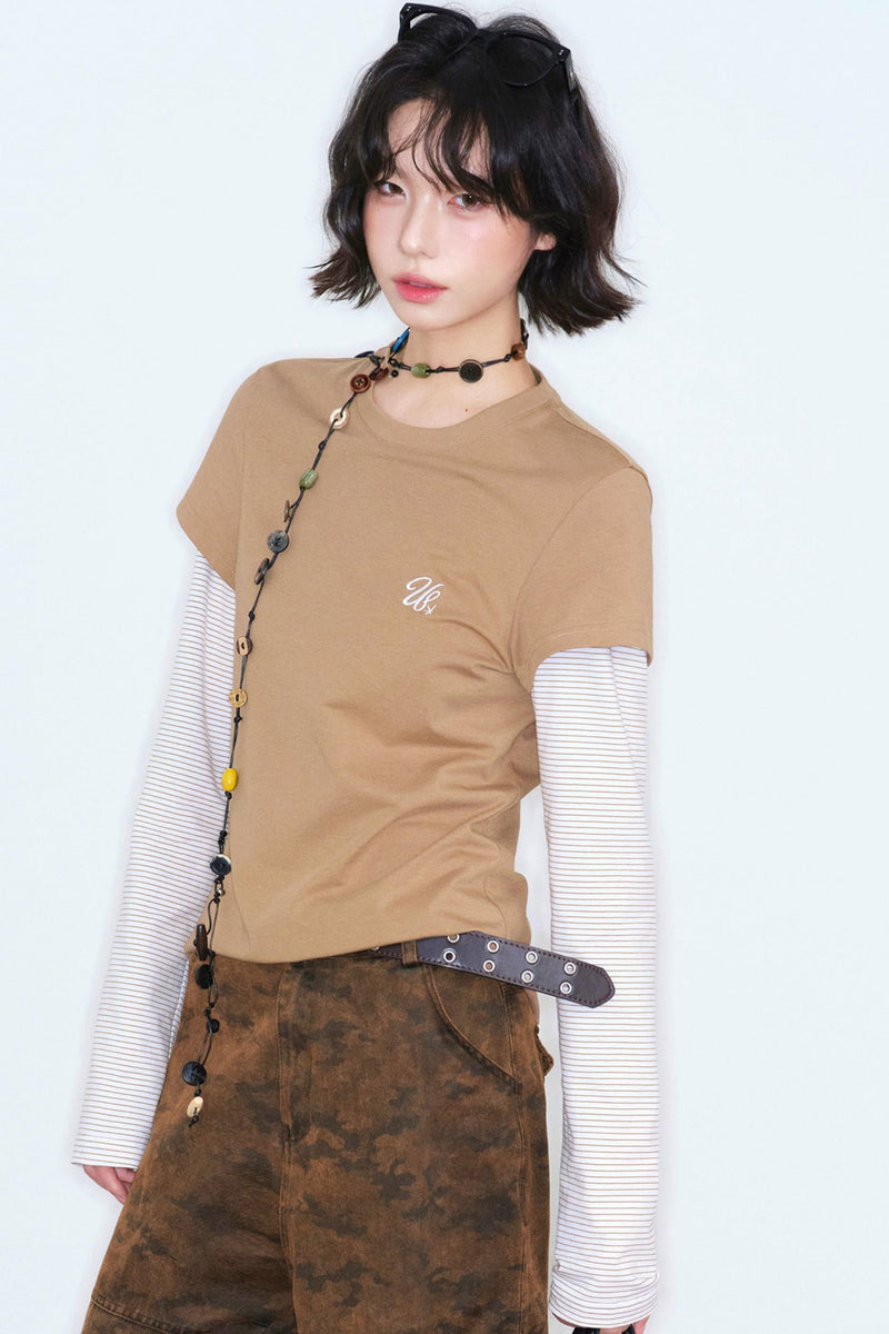 Color Blocked Long Sleeve Top