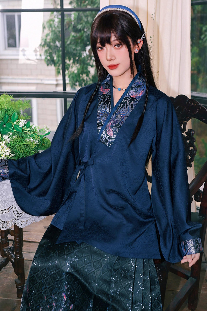 Gold Woven Hanfu Blouse