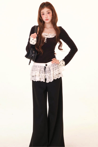 Dot Liner Top + Pants