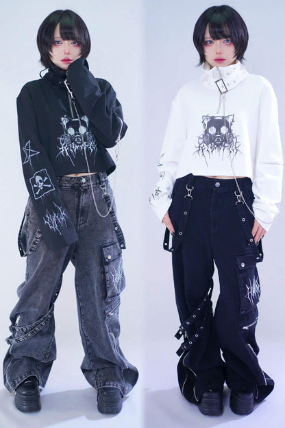 High-neck Cropped Top