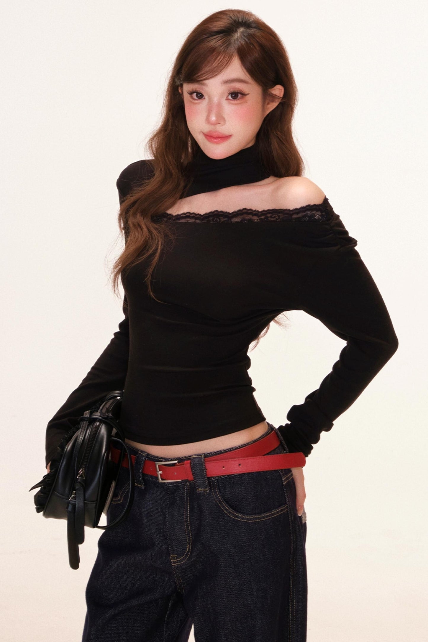 Cut Out Design One Shoulder Slim Top