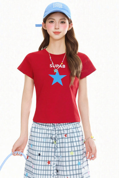 Retro Star Print Top