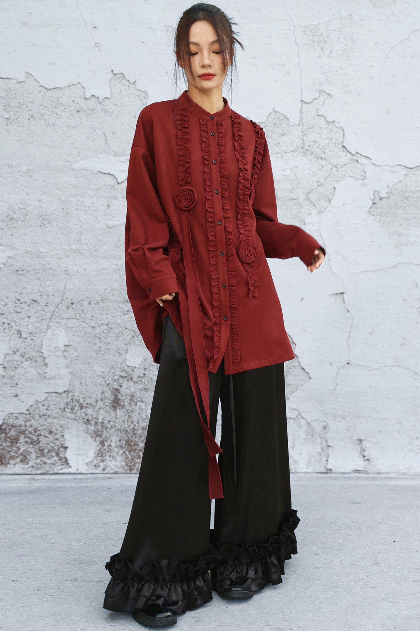 Burgundy Rose Blouse