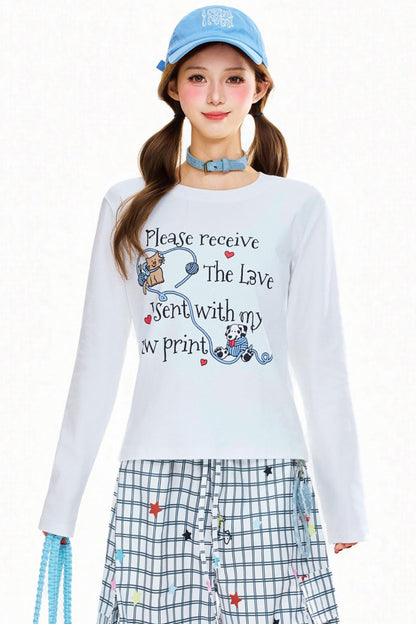 Animal Design Letter Top