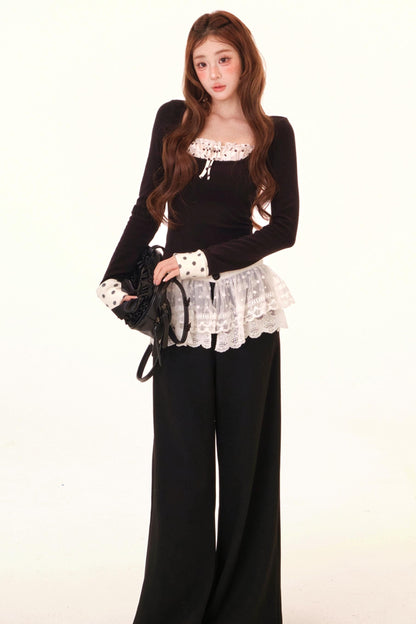 Dot Liner Top + Pants
