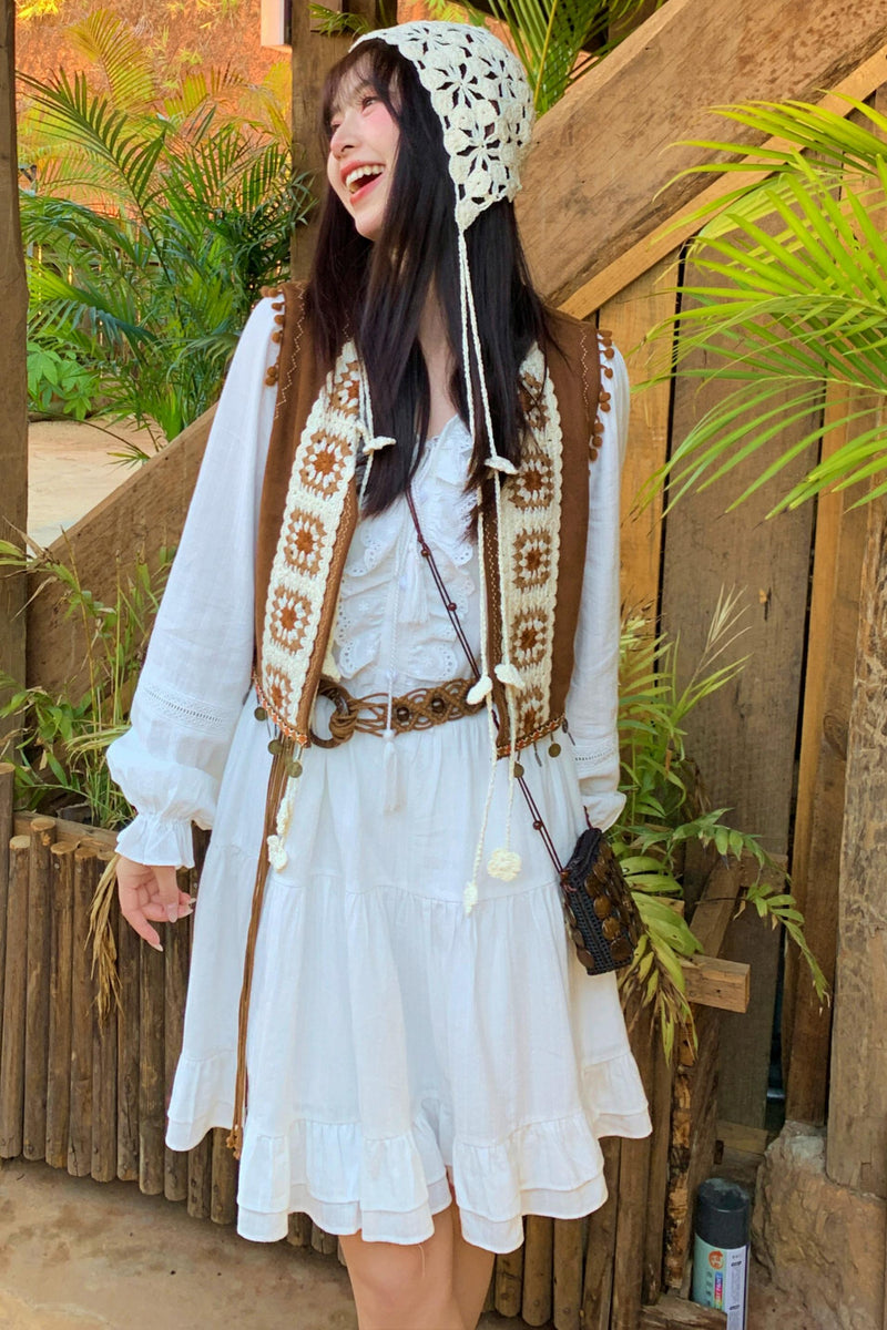 Crochet Layered Dress + Vest