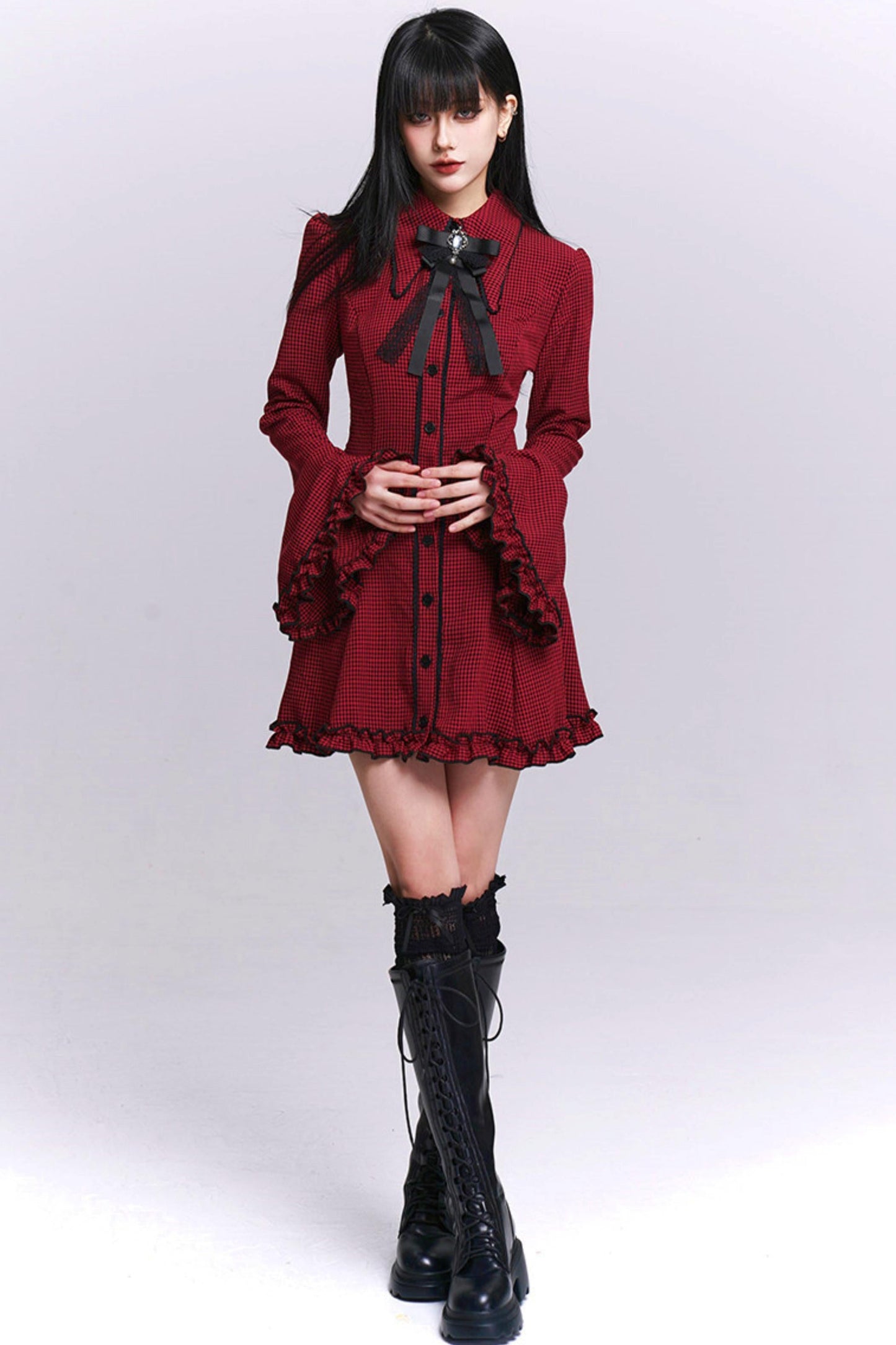Ghost Girl Plaid Dress