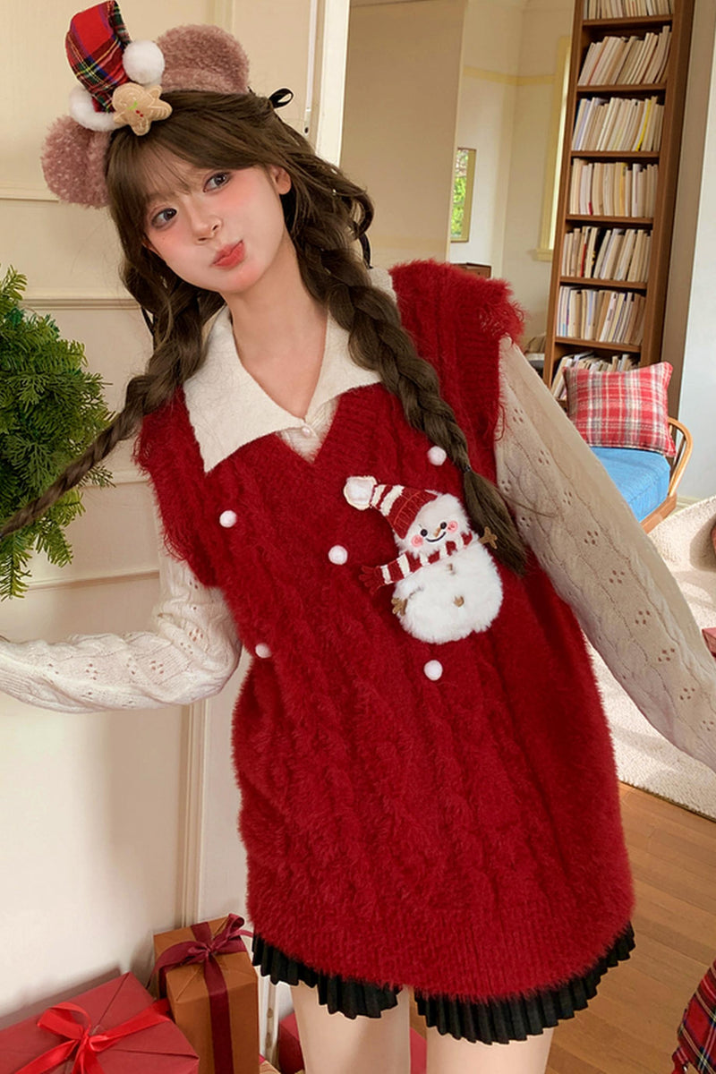 Sweet Winter Knit Vest + Sweater