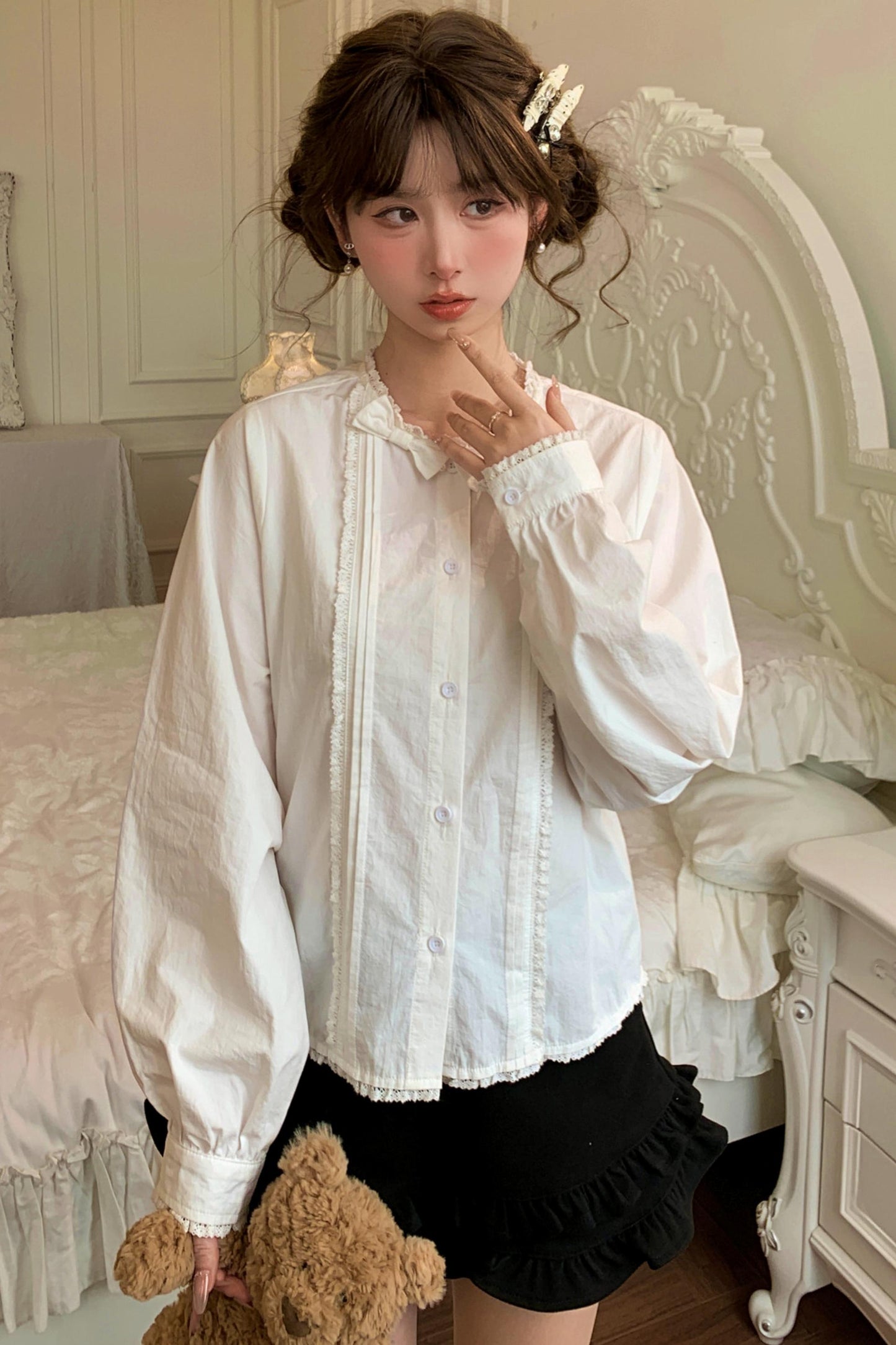 Pure White Lace Blouse