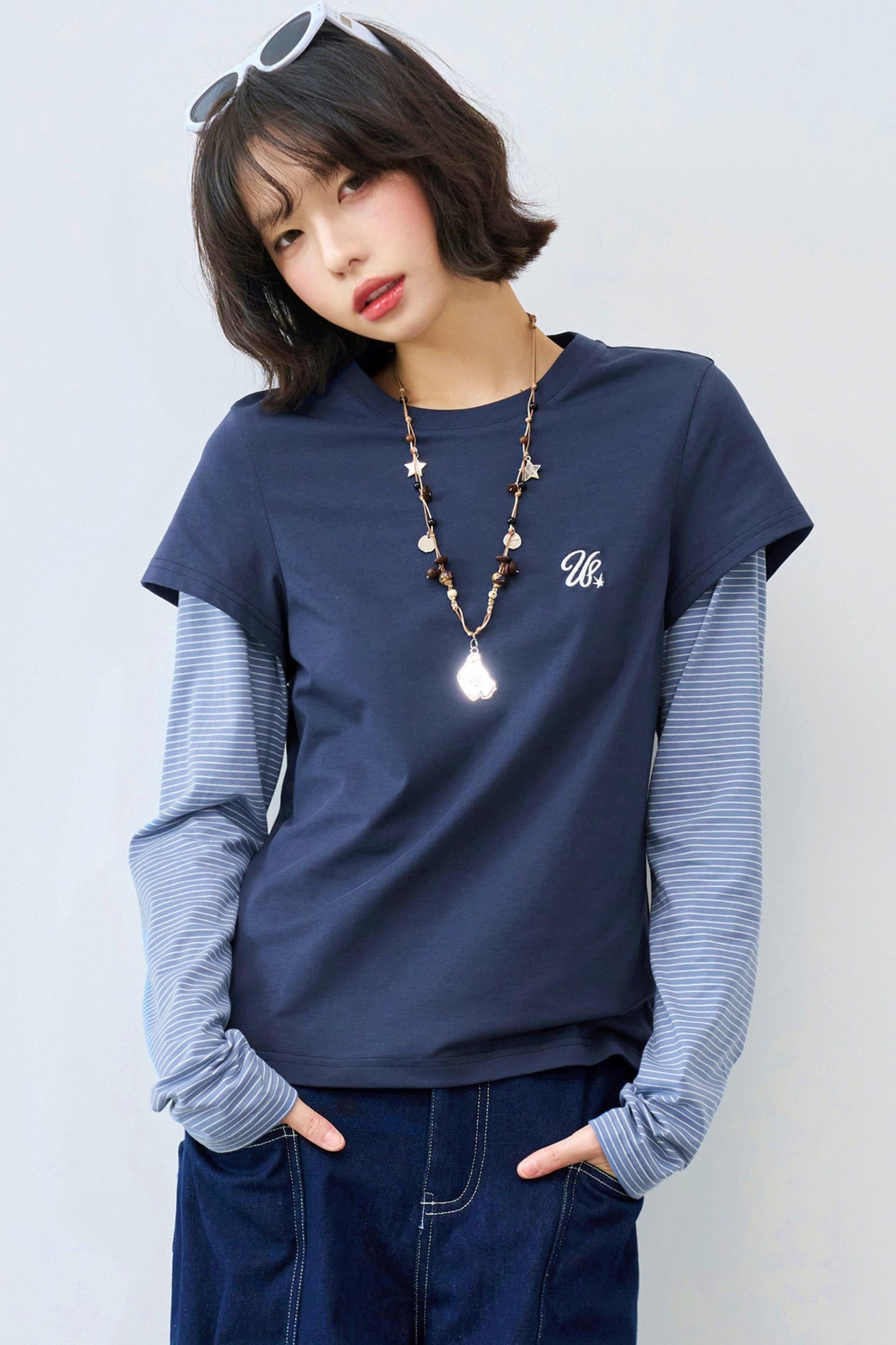 Color Blocked Long Sleeve Top