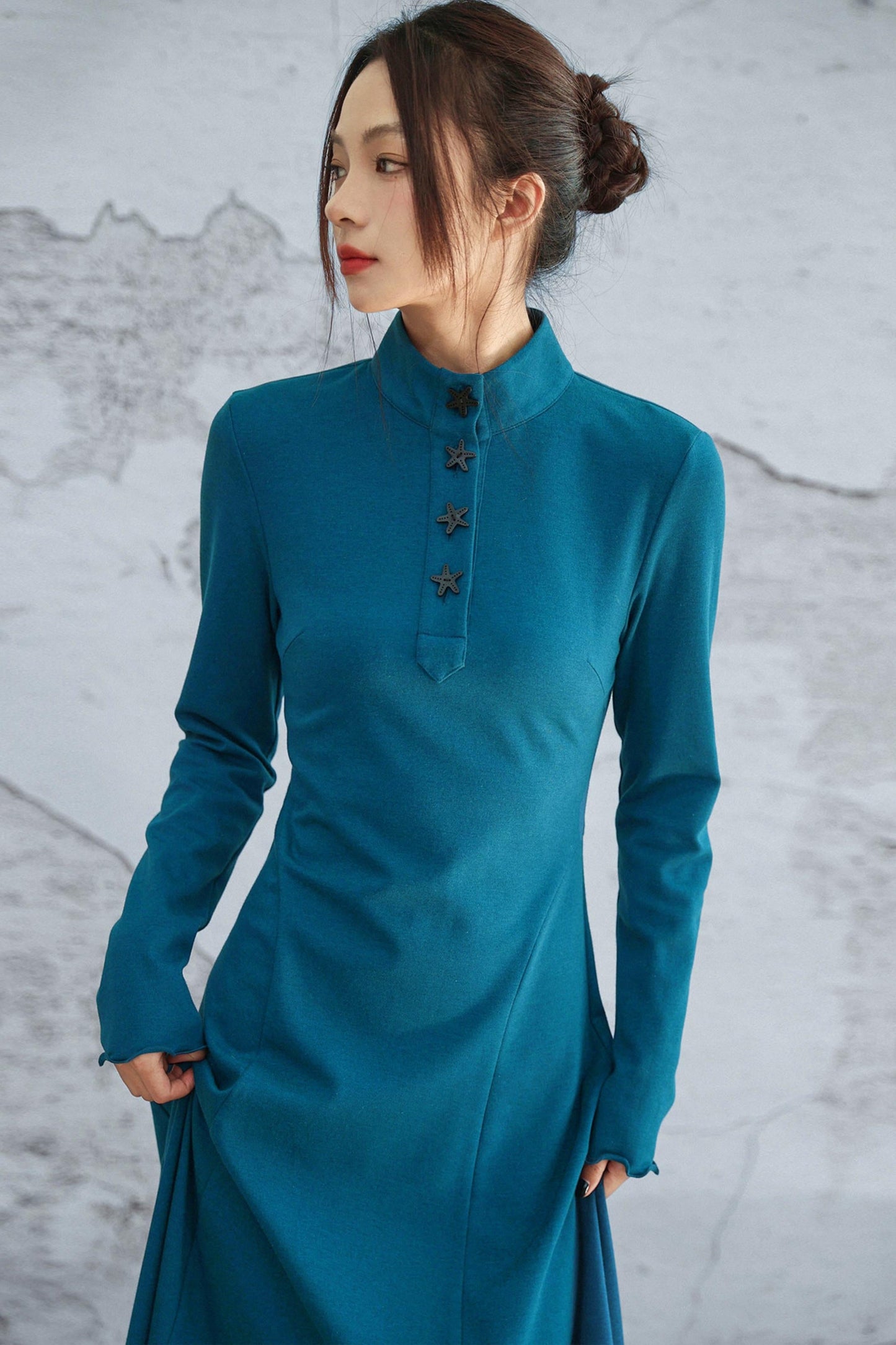 Blue Mode Chinese-style Dress