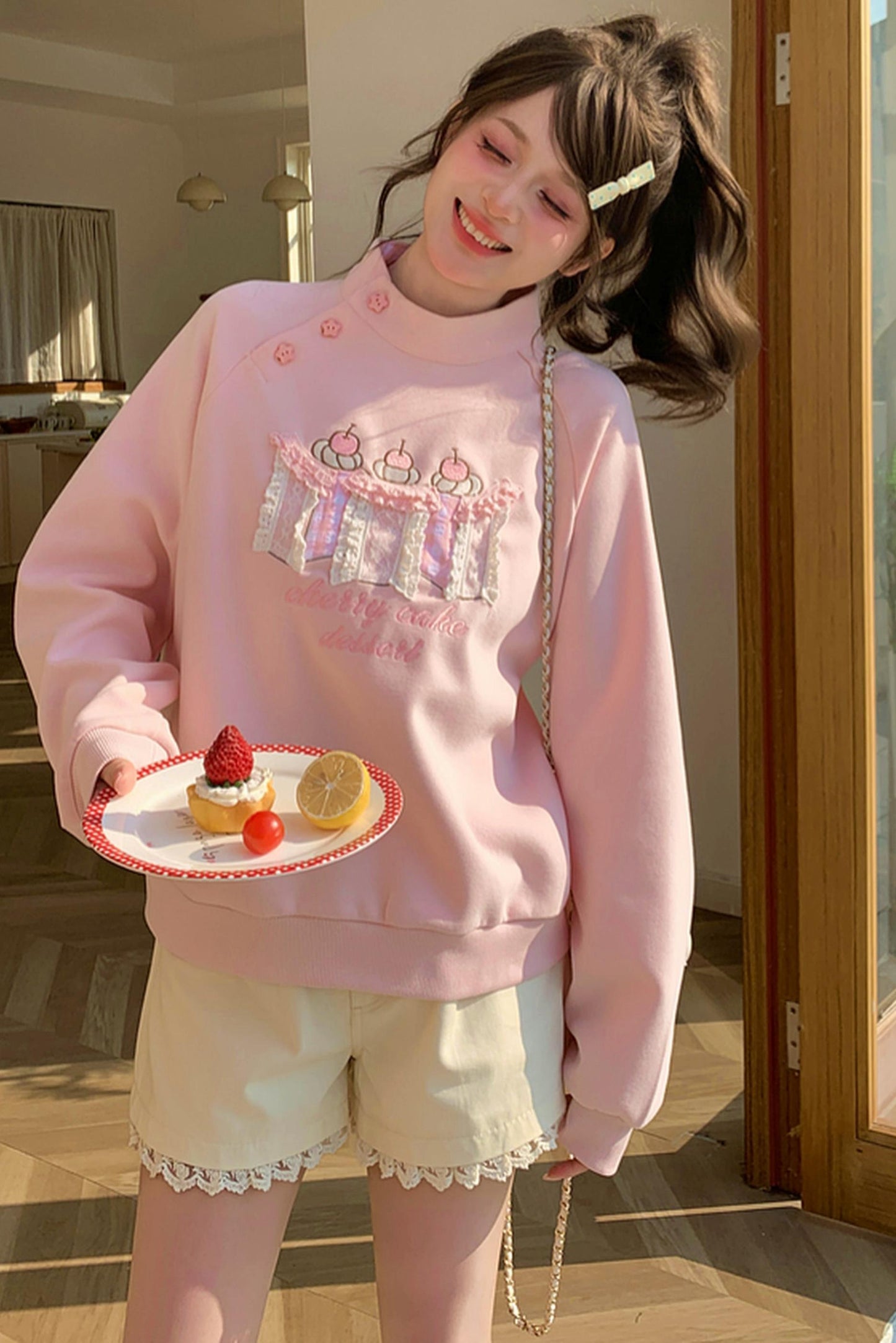 Sweet Forest Girl Loose Sweatshirt