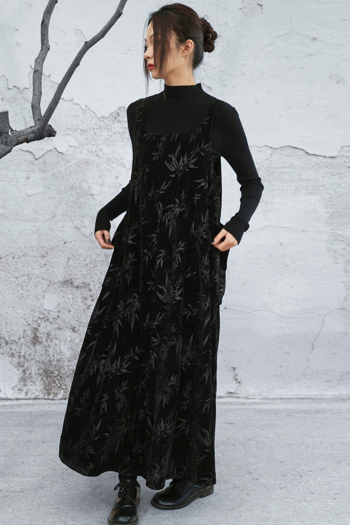 Chenille Dark Pattern Dress