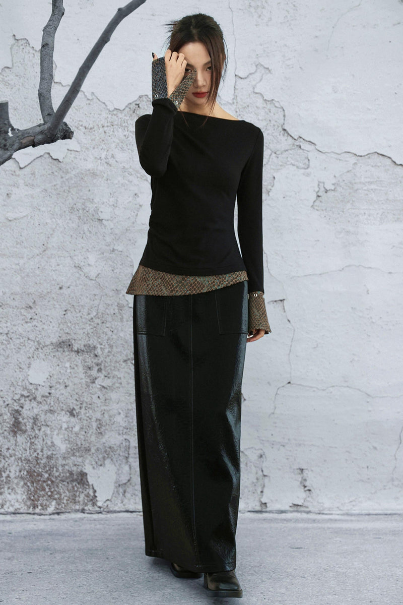 Fish Scale Jacquard Knitted Top