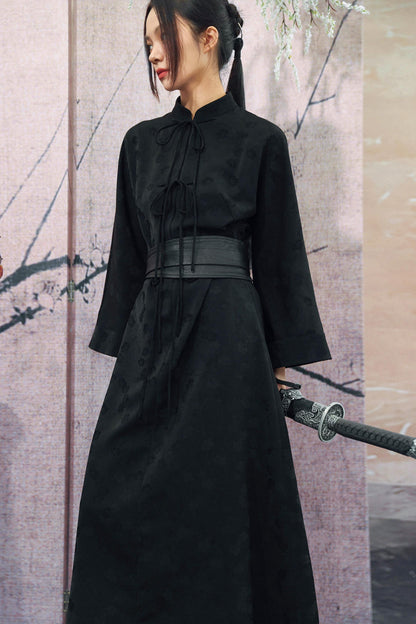Jacquard Chinese-style Long Dress