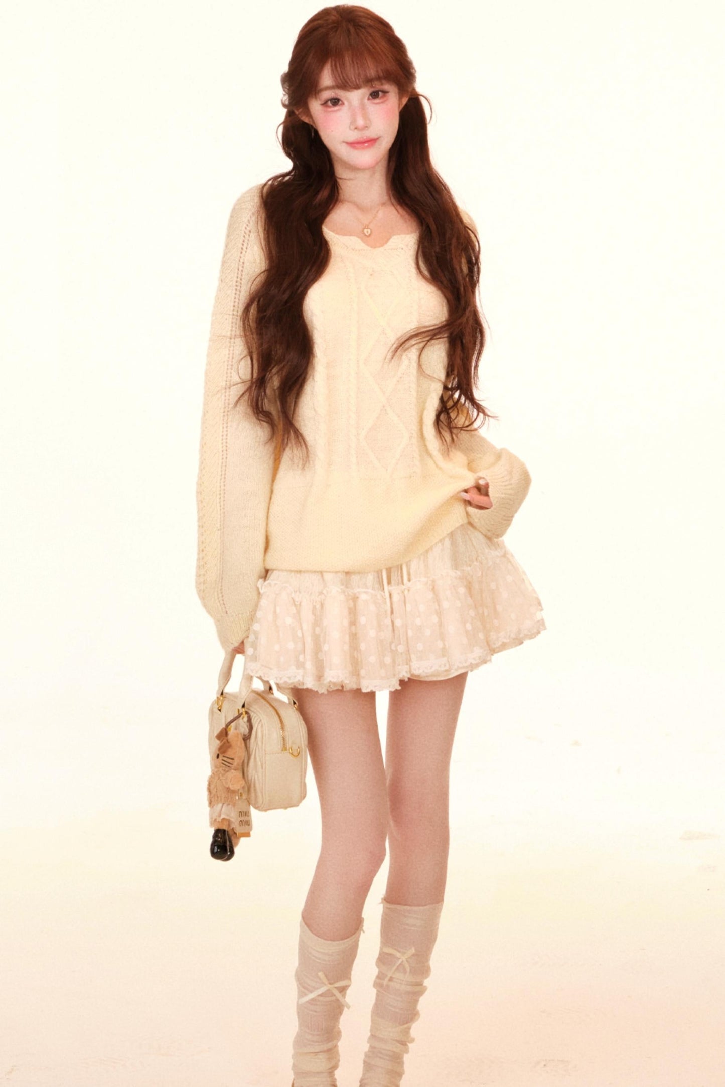 Loose Sweet Girly Top + Skirt