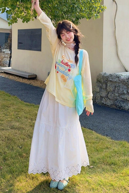 Mori Girl Round Neck Top
