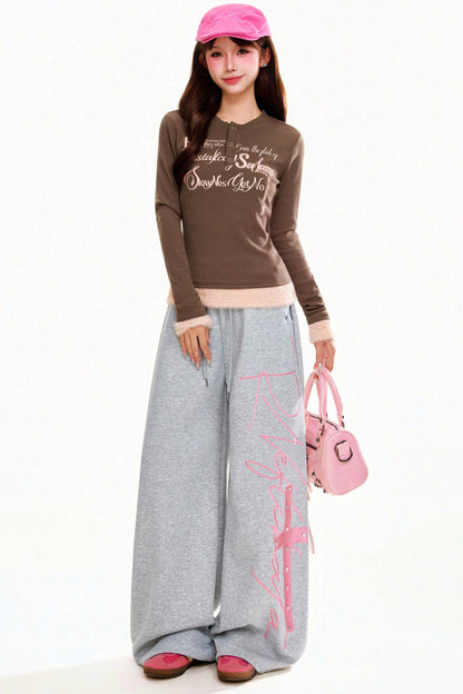 Letter Slim Fit Top
