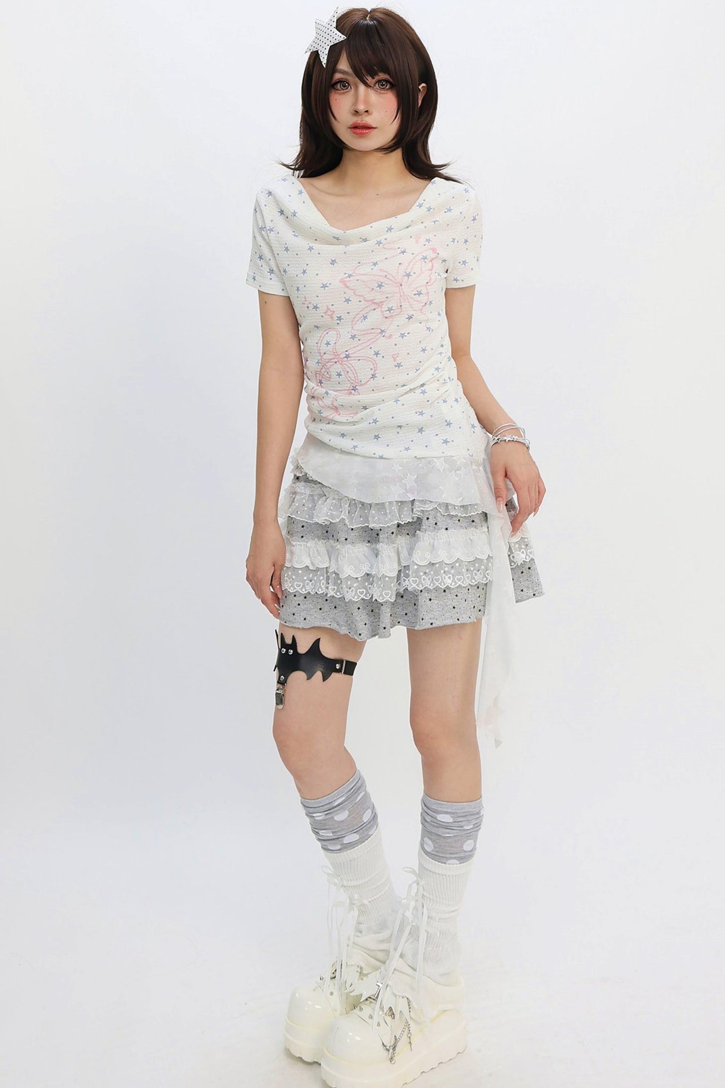 Y2k Star Ribbon Fairy Top