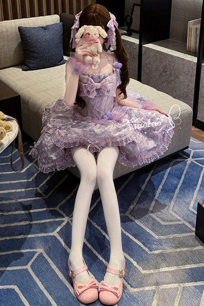 [pre-order] Candy Color Dreamy Doll Lolita Dress + Hair Accessories
